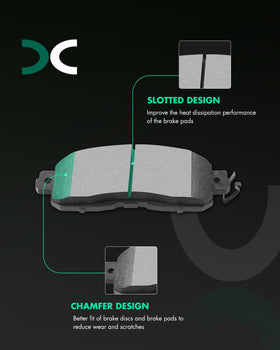SCITOO semi-metallic front pad close-up highlighting durable friction surface