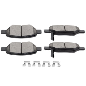 SCITOO front view of rear pad pair showing precise fit and improved control