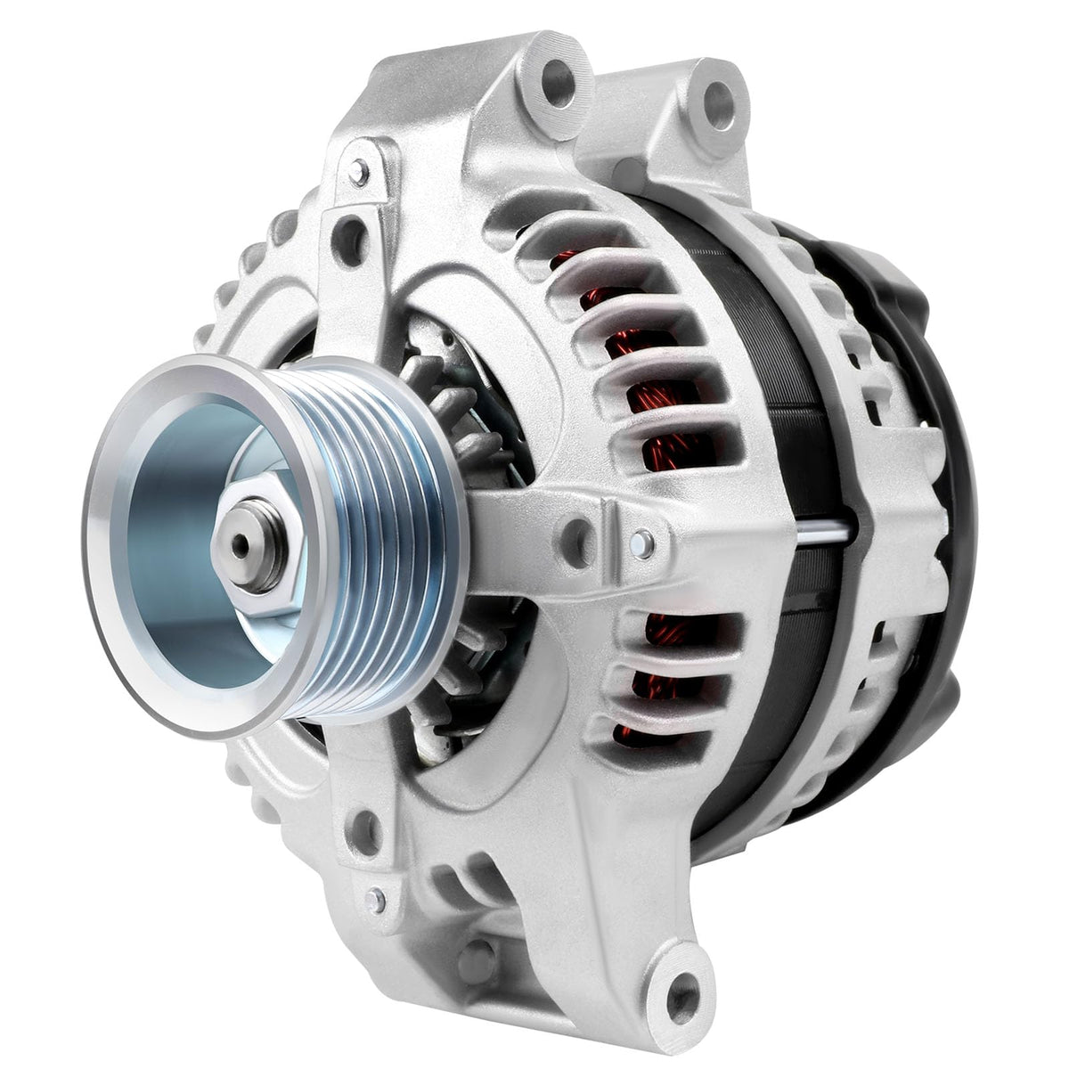 SCITOO front view alternator showing clean casting and mounting points for easy fit