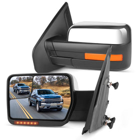SCITOO front view pair showing full mirror assemblies and benefits of extended visibility