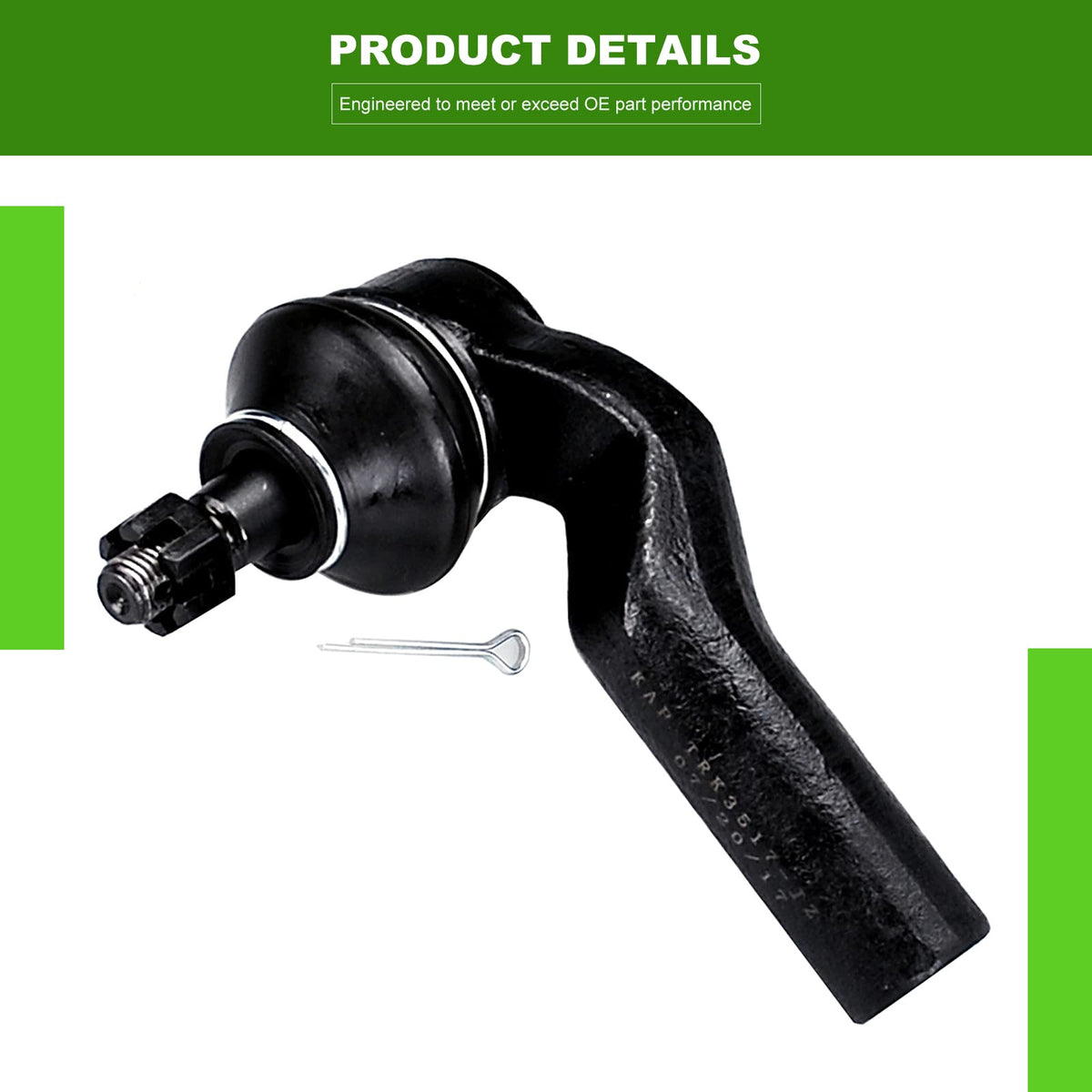 SCITOO inner tie rod close-up threaded end for secure connection and smooth steering