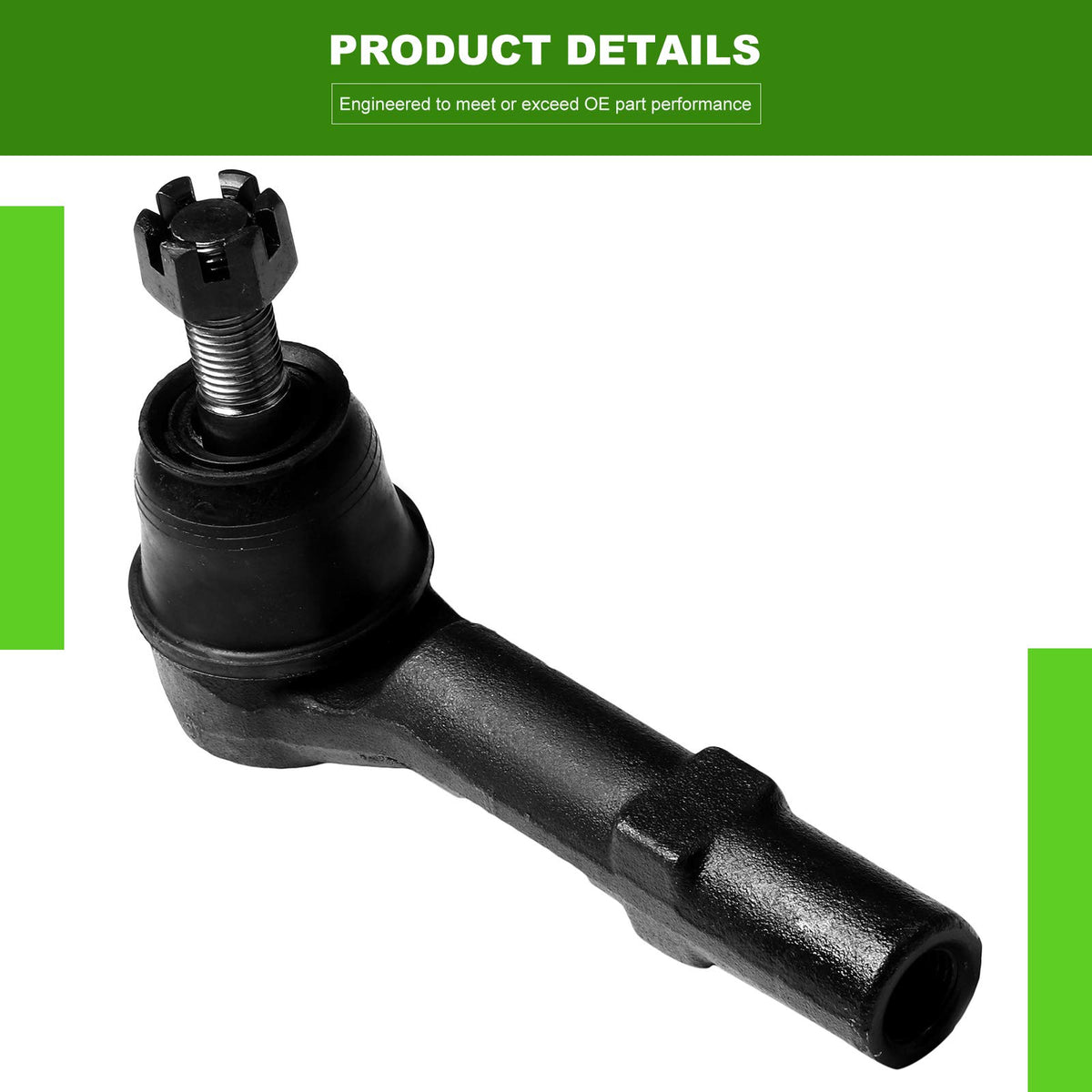 SCITOO inner tie rod end threaded detail showing precise fit and pre-greased finish
