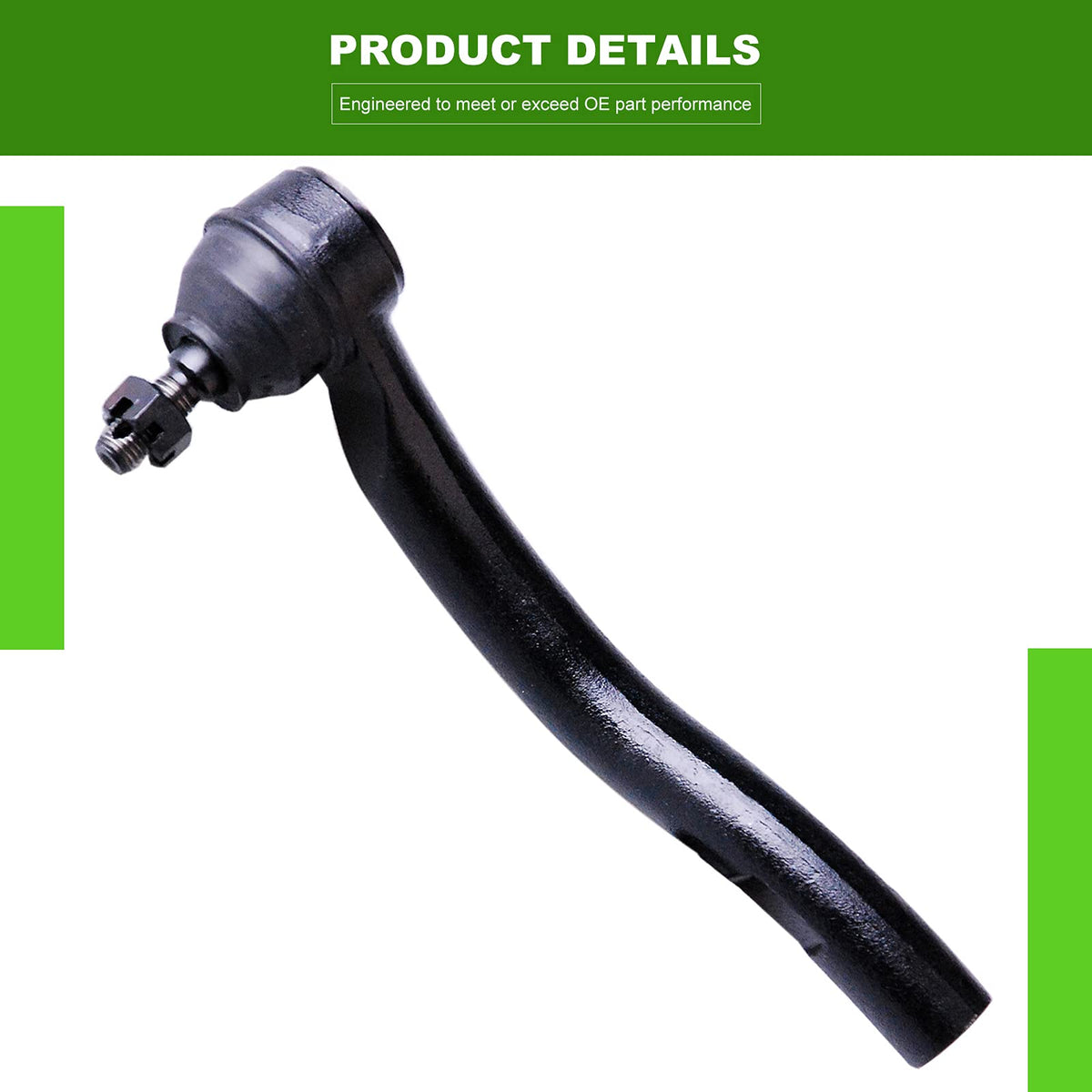 SCITOO inner tie rod end threaded detail demonstrating precise fit and pre-greased surface for easier install