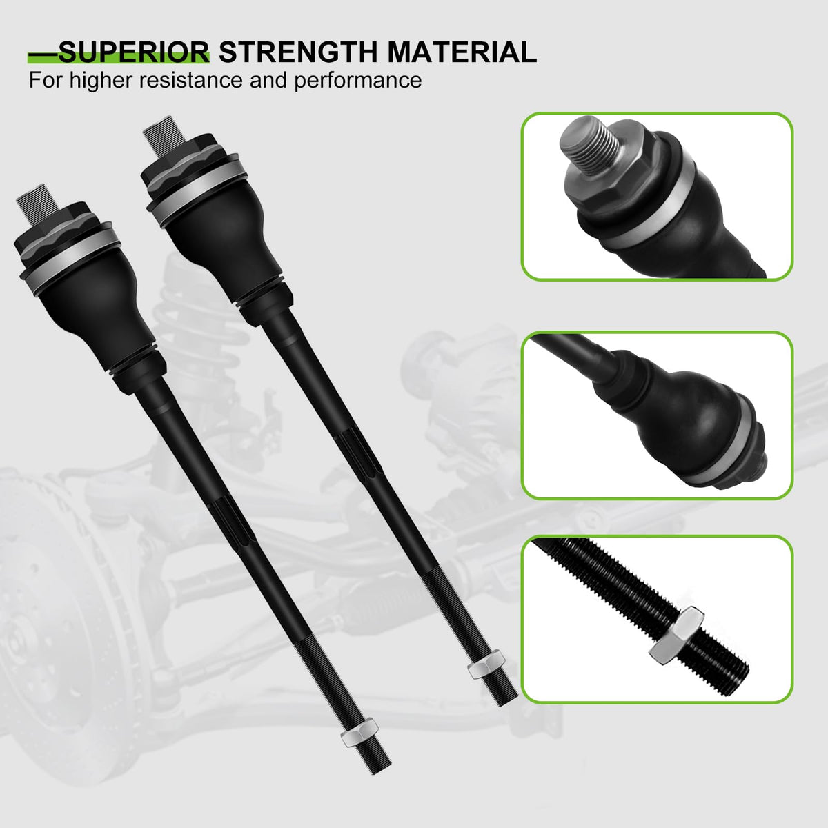 SCITOO inner tie rod threaded end highlighting fitment and strength