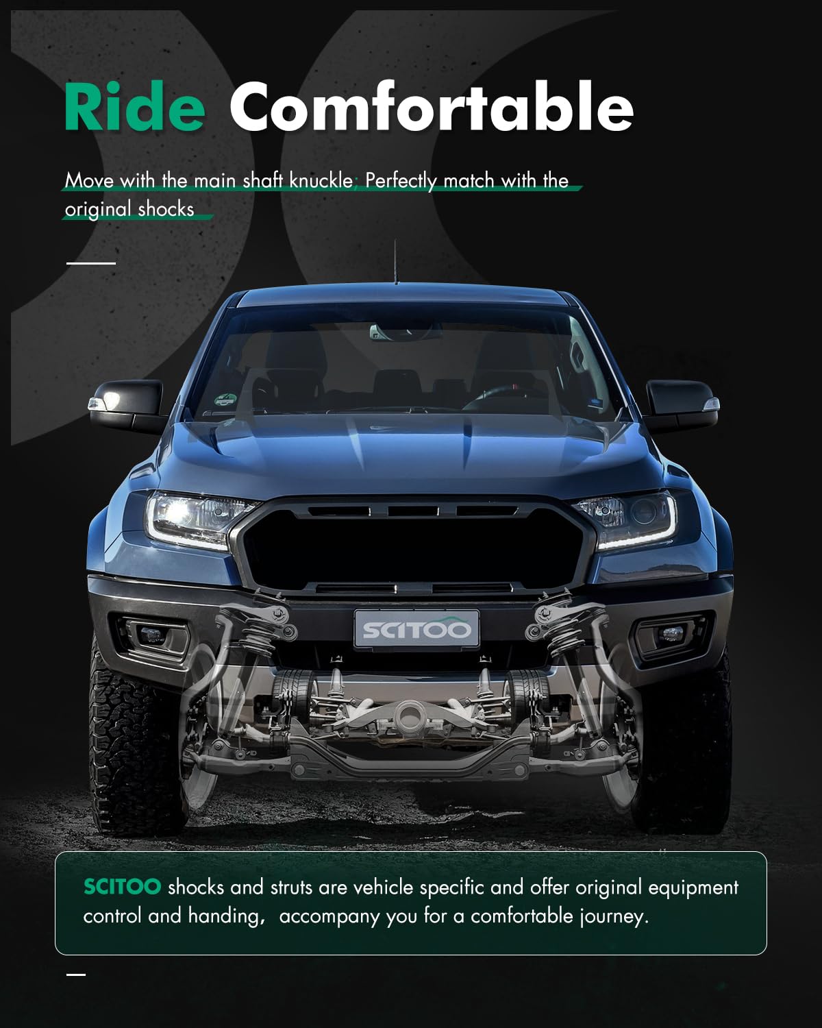 SCITOO on RAV4 in motion illustrating restored stability and smoother ride