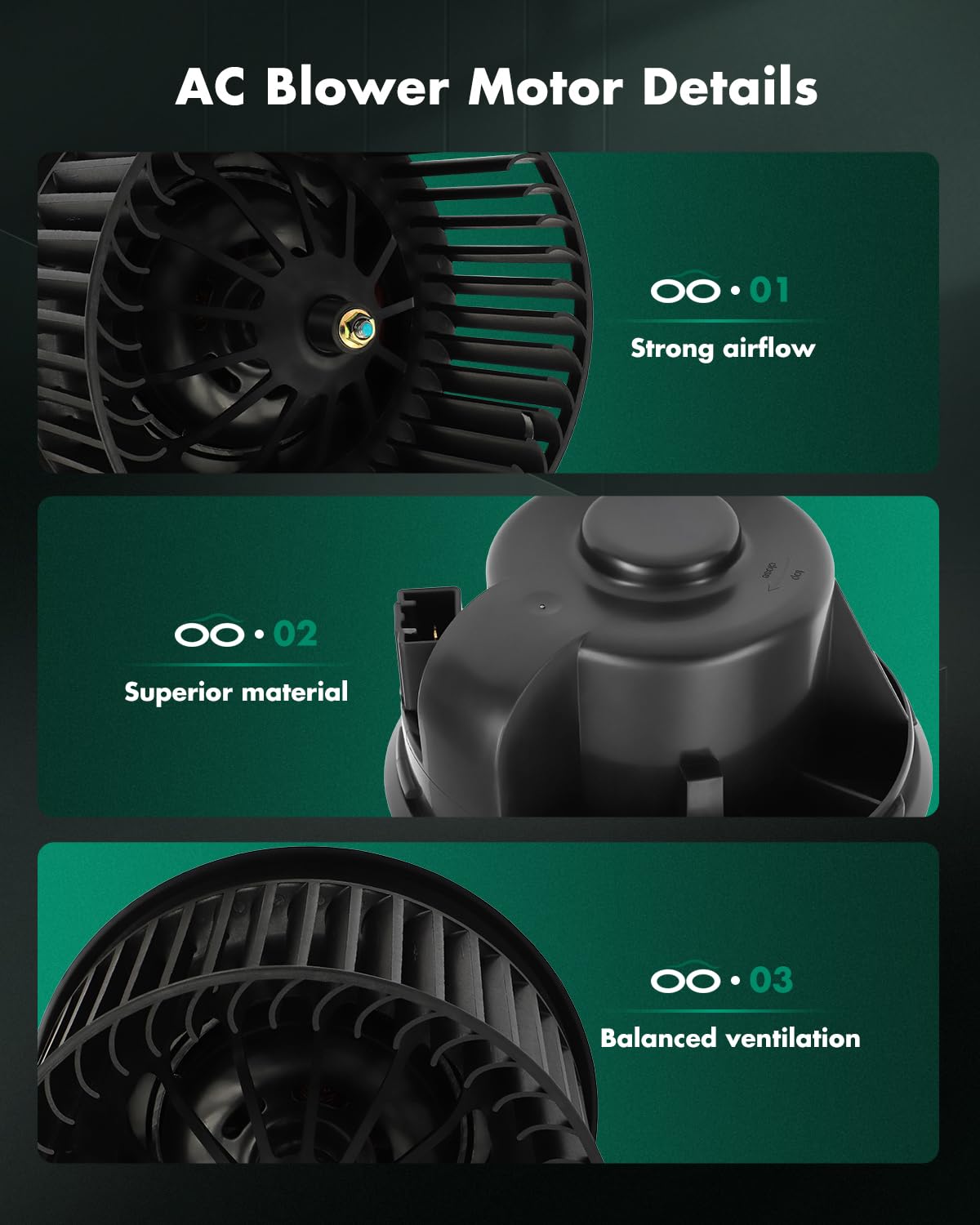 SCITOO motor blade terminals view ensuring easy plug-in installation benefit