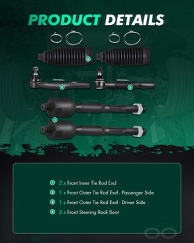 SCITOO driver-side outer tie rod ES80603 detail showing firm ball joint