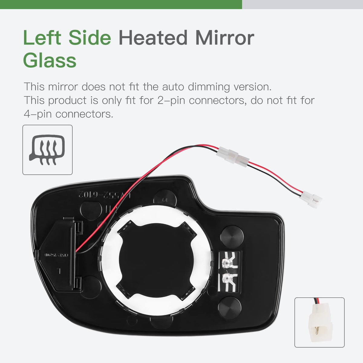 SCITOO packaging and included left side mirror glass ready for immediate DIY replacement