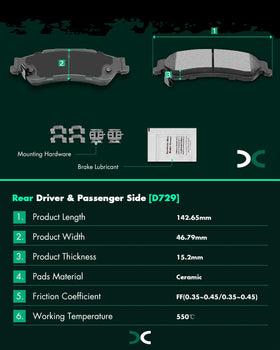 SCITOO pad backplate and vibration-damping gasket detail reducing noise during braking