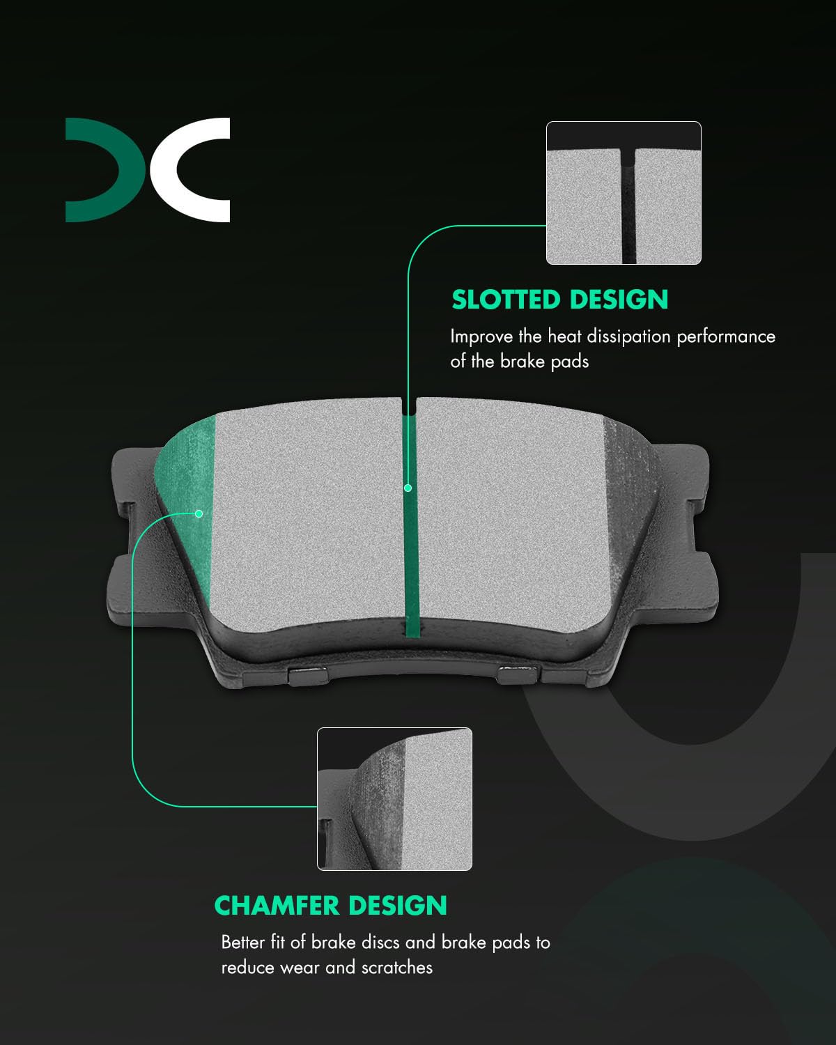SCITOO close-up of ceramic friction surface highlighting texture for consistent stopping performance