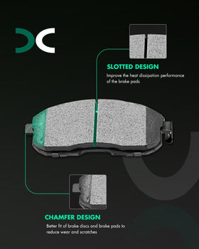SCITOO close-up of slotted pad face highlighting improved cooling and braking