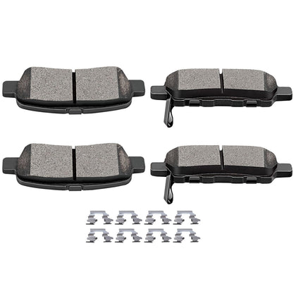 SCITOO rear pads front packaging showing complete 4pcs kit and warranty benefit