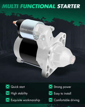 SCITOO starter mounting close-up demonstrating secure fit and reliability