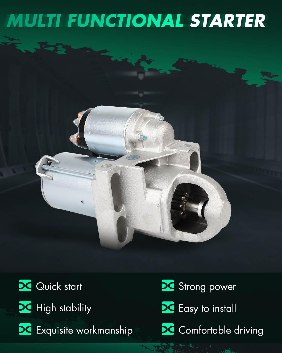 SCITOO starter side profile highlighting durable coating benefit