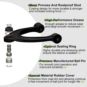 SCITOO sway bar end link dual view showing sturdy hardware and reduced clunking