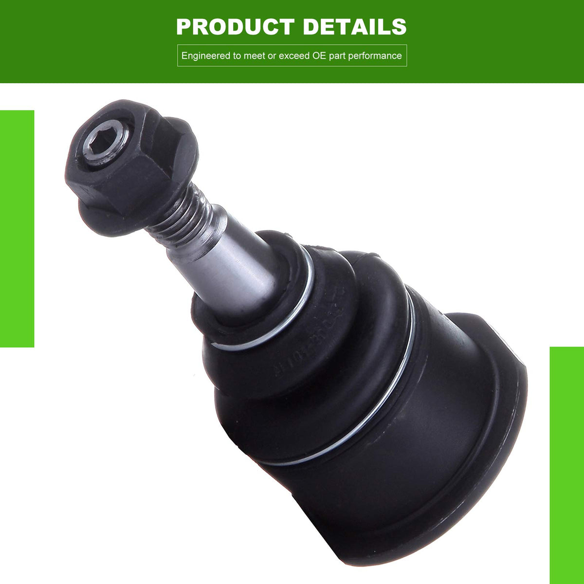 SCITOO upper ball joint close-up showing seal and durable construction benefits