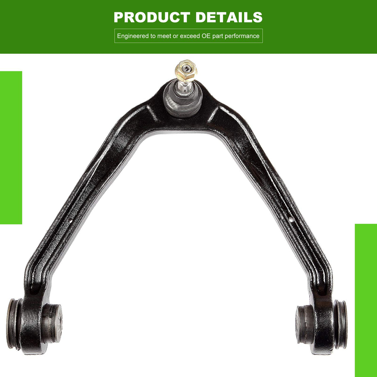 SCITOO upper control arm close-up showing offset bushings for restored handling