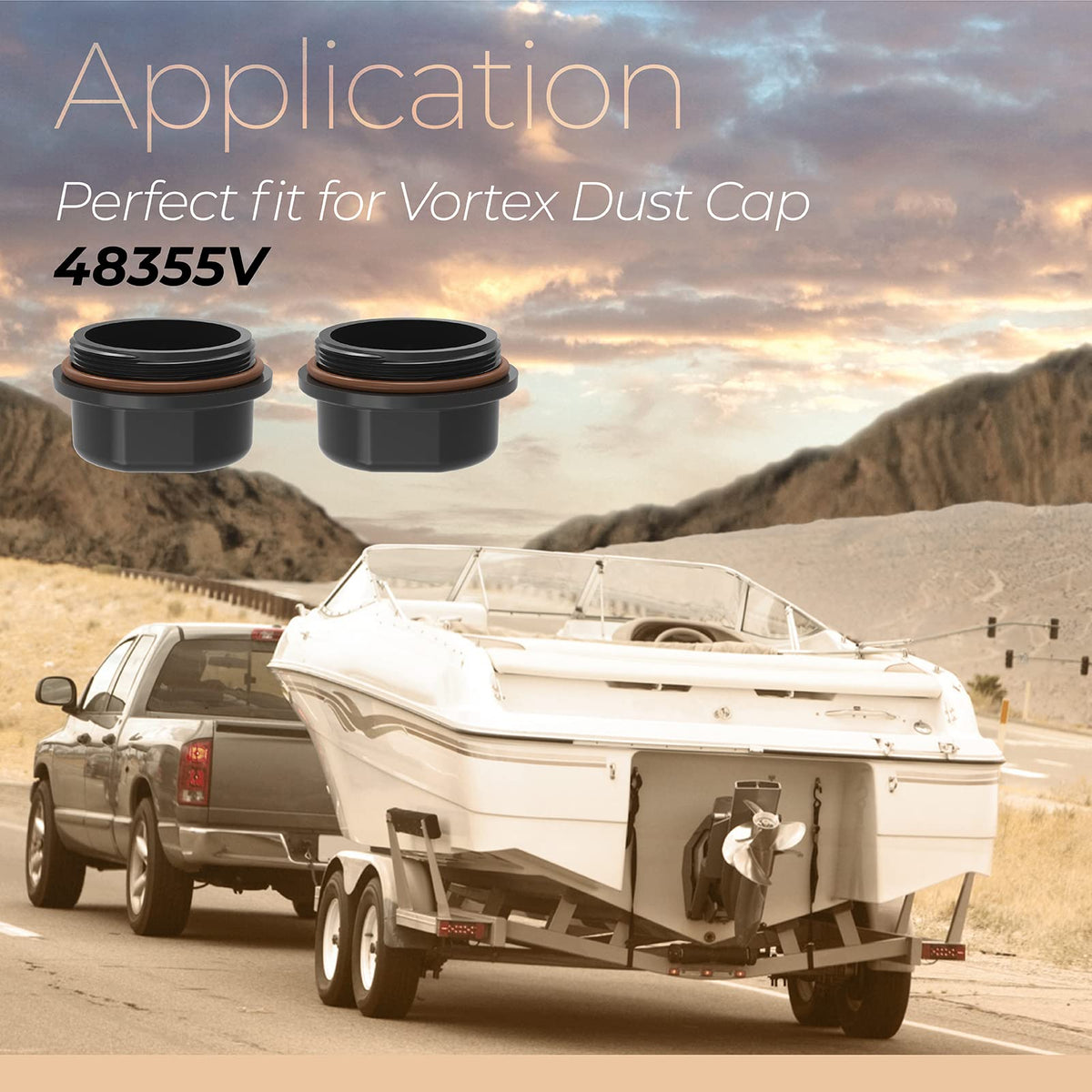 Sconva on boat trailer hub in marina demonstrating corrosion resistance benefit