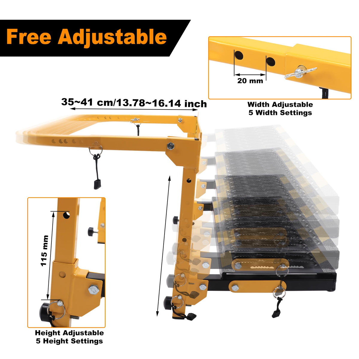 SCOOLKS folded compact storage showing lockable bracket for easy transport