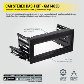 Scosche dash kit installed with aftermarket receiver for neat factory look