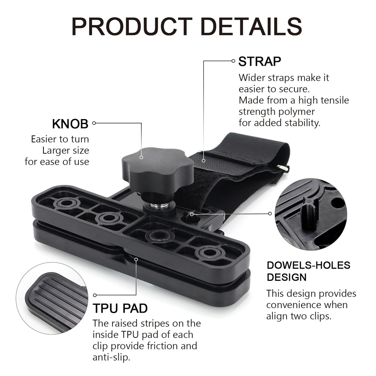 scottchen PRO dowel alignment detail for quick paired positioning