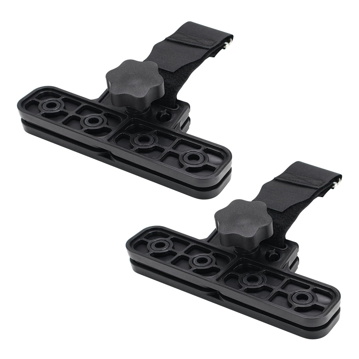 scottchen PRO front view of both clamps showing secure hold and easy setup