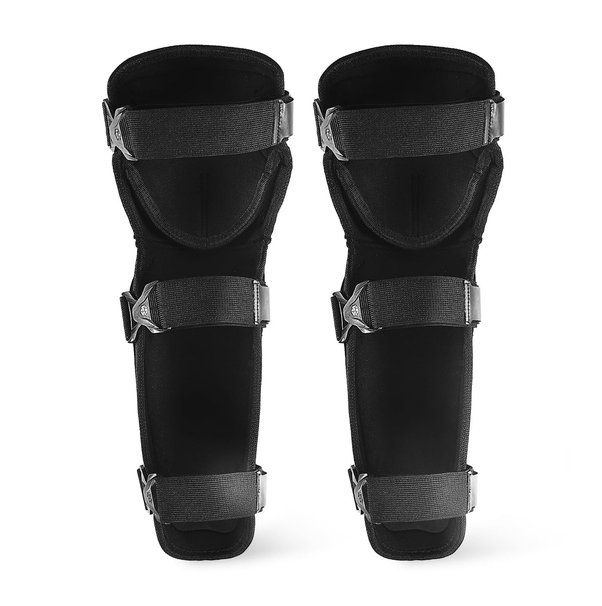 Scoyco packaging with two knee guards included for immediate protection