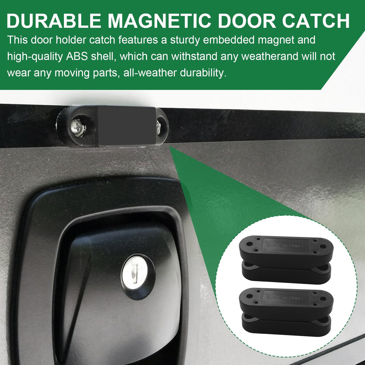 Screw Man in a campground scene with RV door open showing improved passage space and convenience