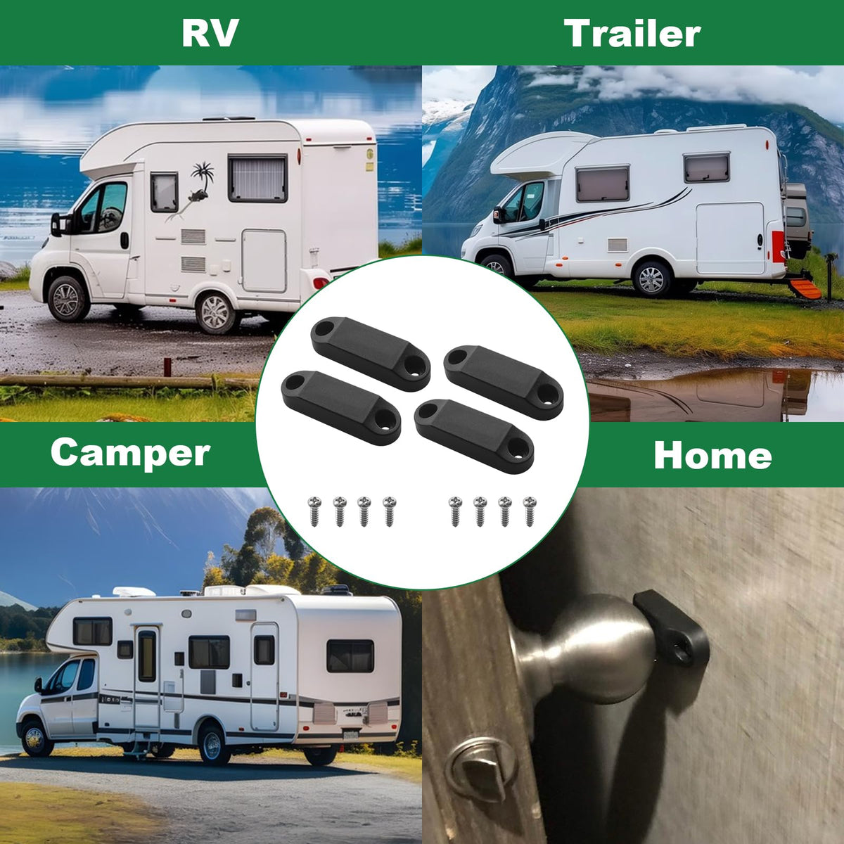 Screw Man door holder beside a ruler showing compact size and convenient fit