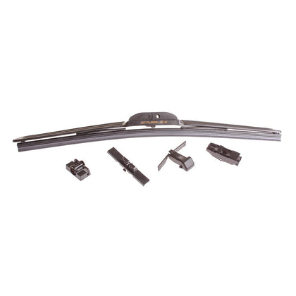 Scrubblade Platinum front view showing durable blade profile for streak-free visibility