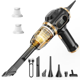 Scstartx front view showing compact cordless design and controls for quick cleaning
