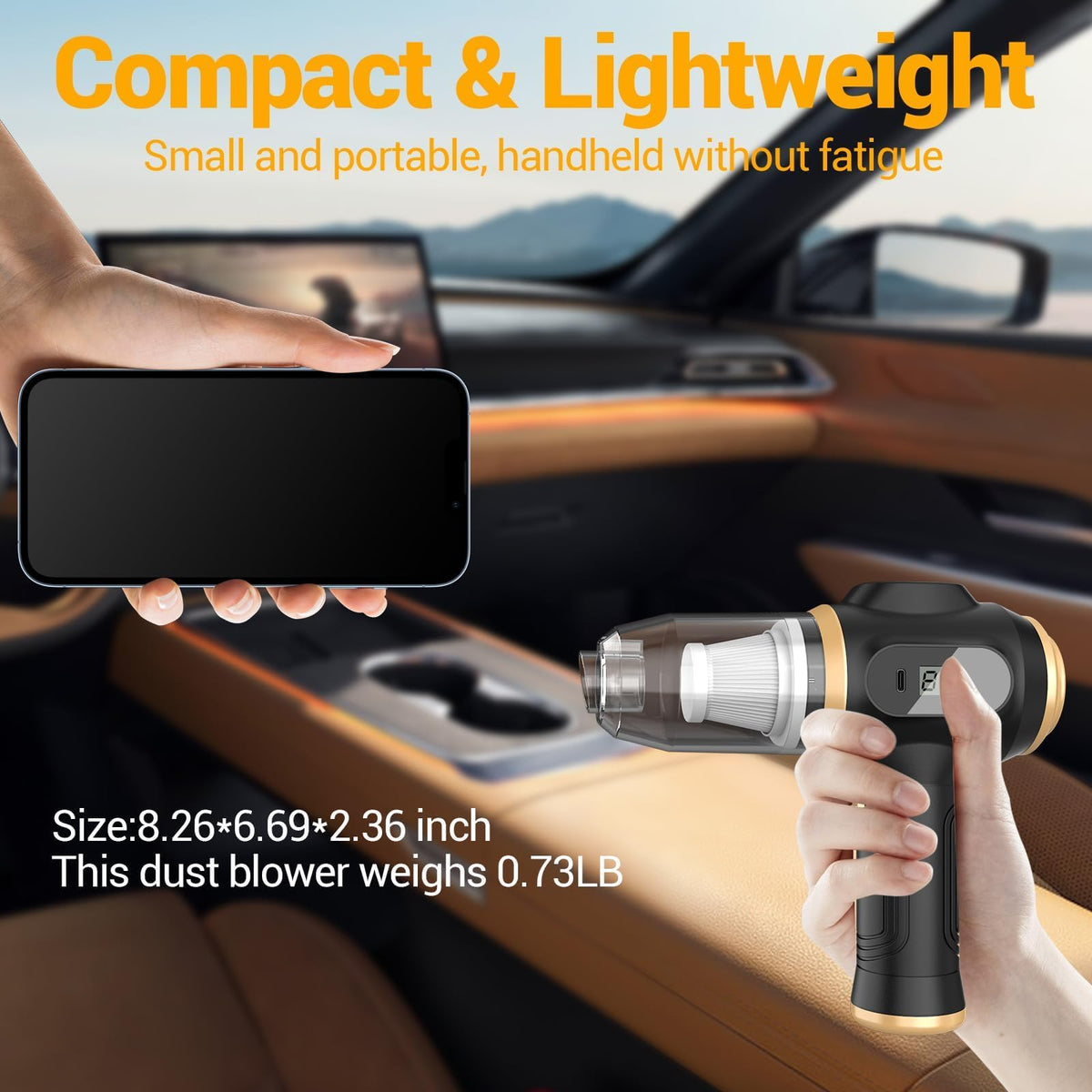 Scstartx cleaning car cup holder and seat crevice for faster interior tidying