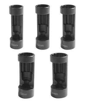 SCUARI front view of five-piece strut socket set showing all sizes and organization benefit