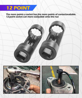 SCUARI marked sockets side-by-side showing size identification and quick selection benefit
