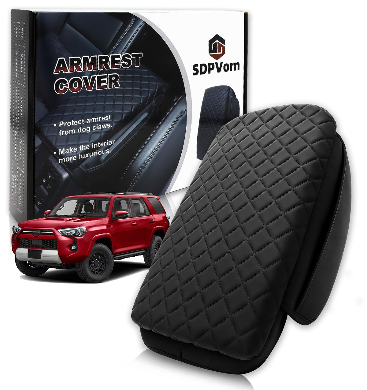 SDPVorn front view armrest cover showing tailored fit and upgraded look