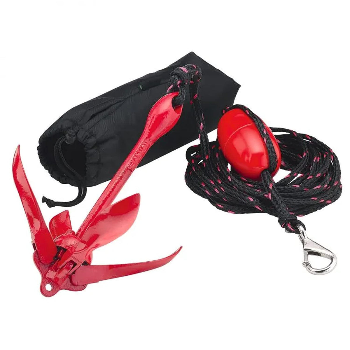 Sea-Doo folding anchor front view showing kit and compact storage benefit