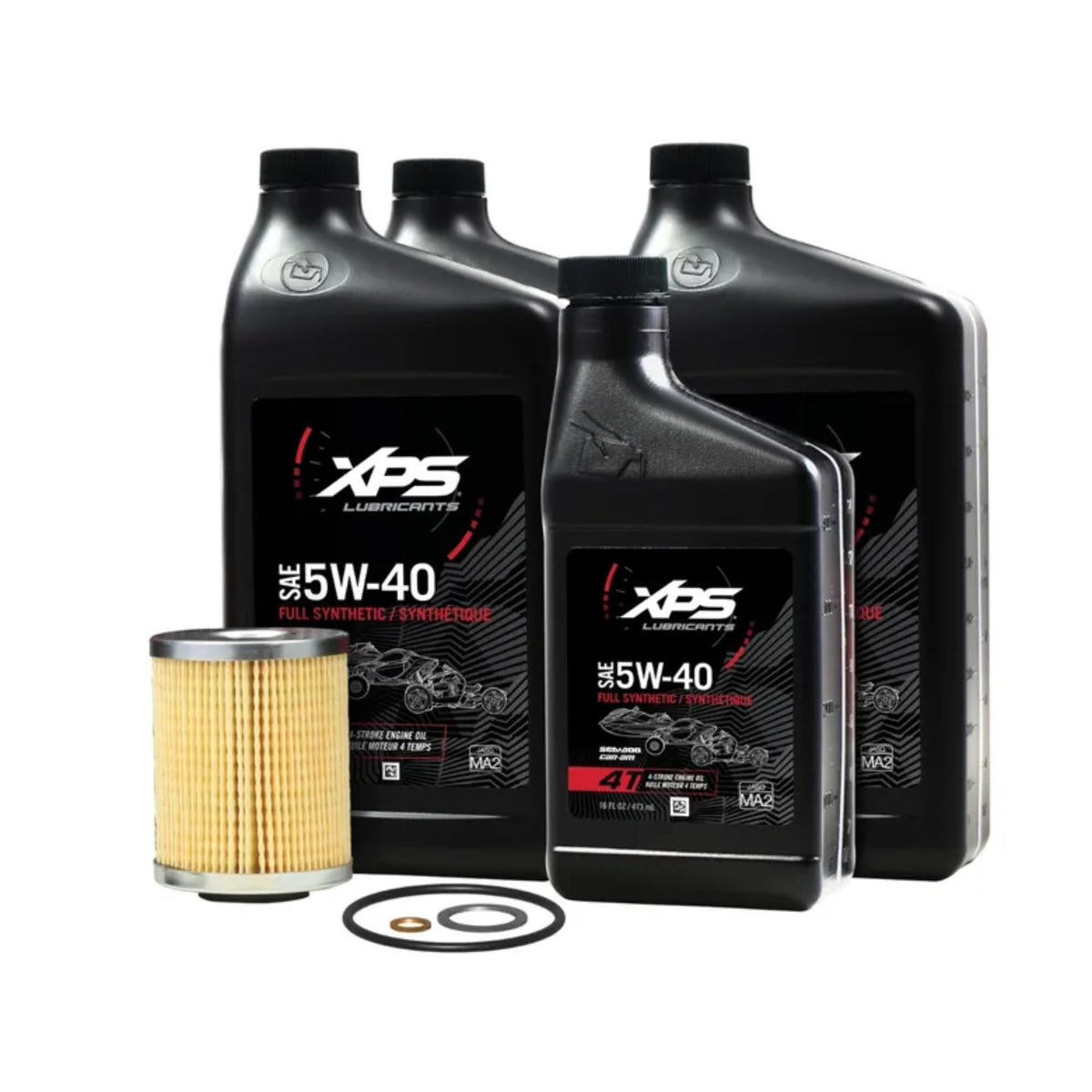 Sea-Doo Ryker oil change kit front packaging showing OEM branding and kit contents benefit clarity