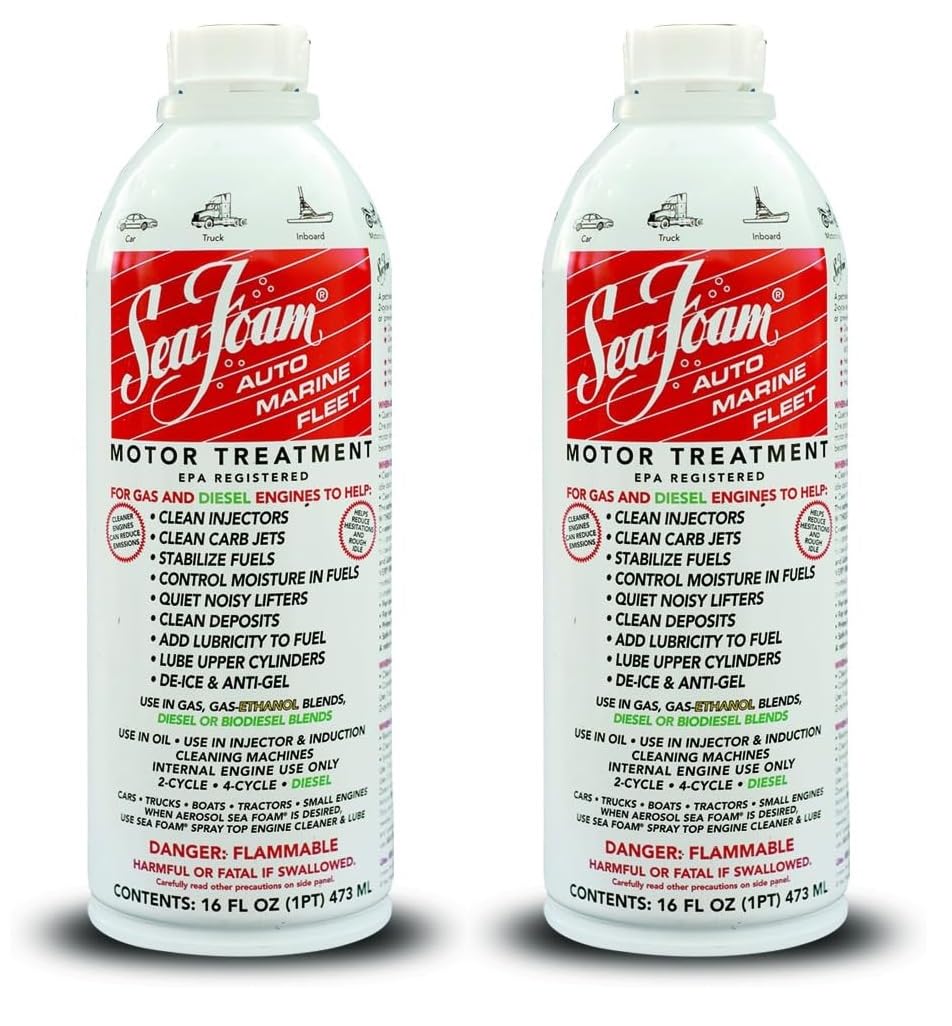 Sea Foam SF-16 front packaging showing twin 16 oz bottles and product labeling benefit cleaning