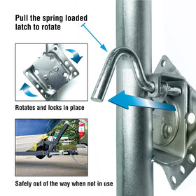 Seachoice wheel and crank view for smoother maneuvering and controlled lifting