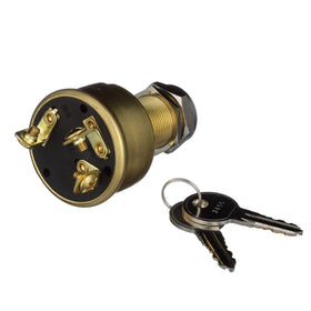 Seachoice ignition switch front view showing key slot and durable finish for reliable starts