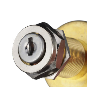 Seachoice ignition switch side profile showing brass mounting stem for secure installation