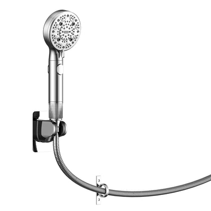 SEACITY chrome shower head front view showing sleek finish and durable build benefit