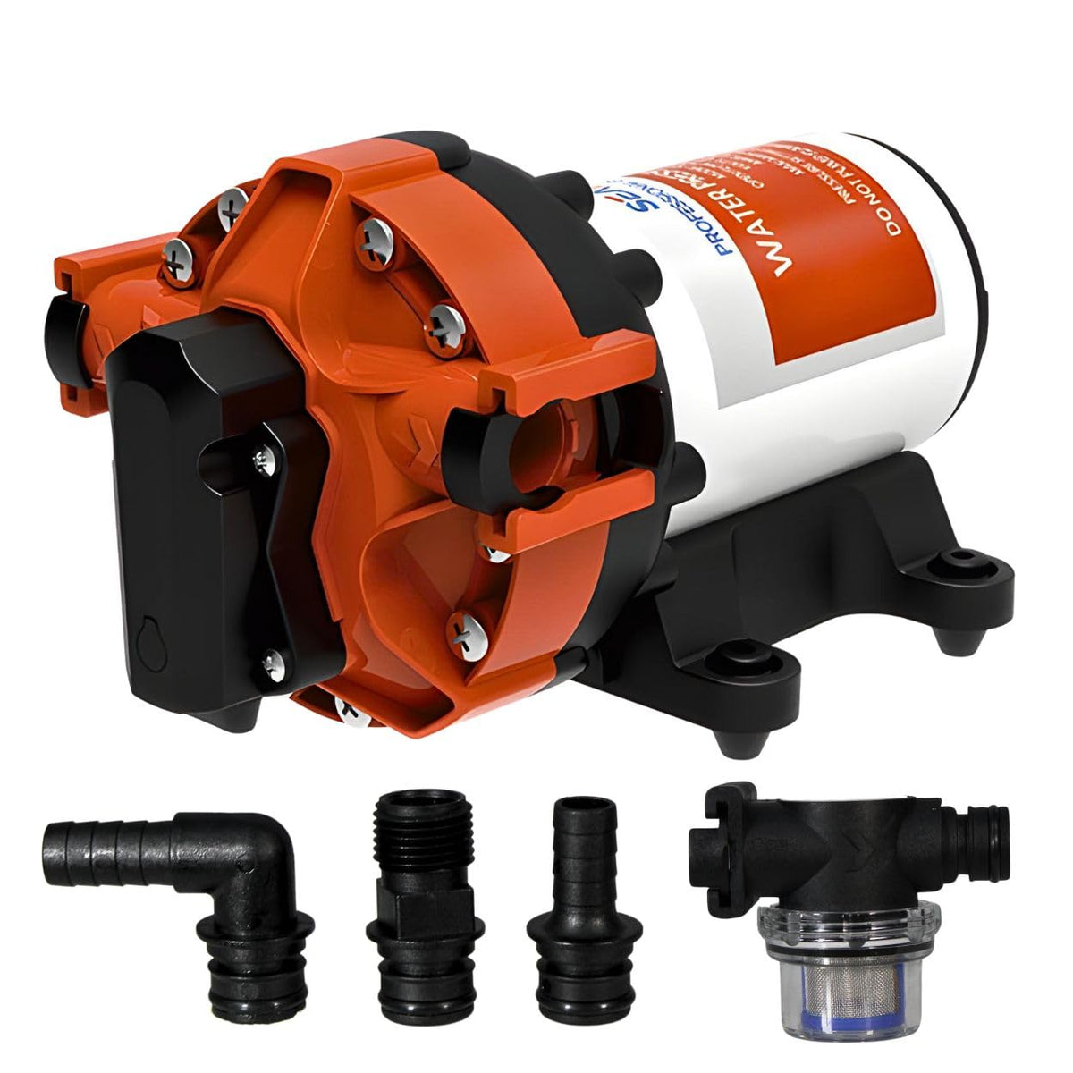 SEAFLO 56A front view showing pump housing and compact design benefit