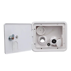 SEAFLO close-up of keyed lock and two keys demonstrating secure access control