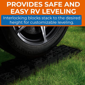 SEAFLO blocks supporting dual wheels for wider weight distribution