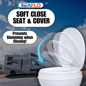 SEAFLO elongated bowl close-up showing anti-stick surface for easier cleaning