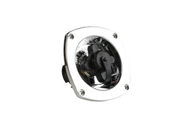 SEAFLO chrome front inlet showing mounting flange and neat exterior finish for durability