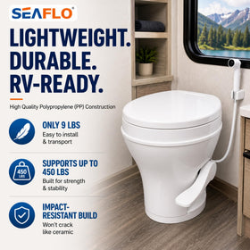 SEAFLO handheld sprayer mounted next to bowl for targeted cleaning