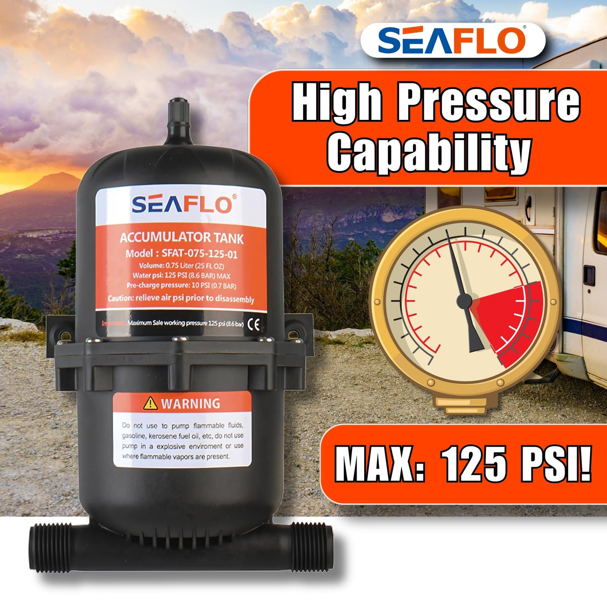 SEAFLO installed in boat utility compartment smoothing water flow and lowering noise