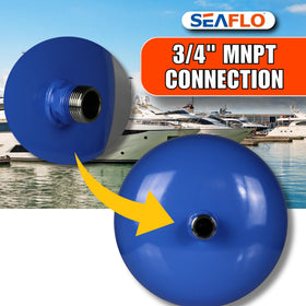SEAFLO operational diagram with pump showing reduced cycling and smoother flow benefit